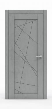 Межкомнатная дверь - Бетон Темный 0534